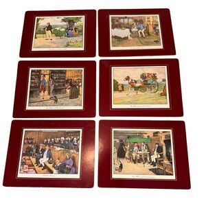Vintage Lady Clare Charles Dickens Pickwick Papers 6 Placemats England